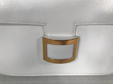 Vintage Hermes Off White Flap Front Tab Closure Gold Hardware 1980s