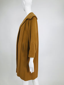 100% Vicuna 1960s Women's Coat in Tobacco Brown Vintage