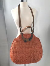 Sport Max Giant Orange Wicker Handbag Shoulder Bag
