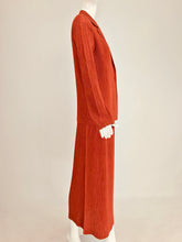 SOLD Issey Miyake Fete paprika pleated top and skirt set