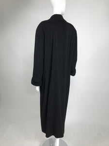 SOLD Chanel Black Cashmere Double Breasted Maxi Coat 1990s Unisex