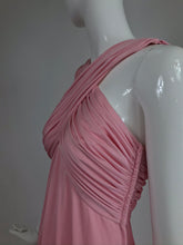 SOLD Vintage Estevez Pink Matte Jersey Goddess Gown 1970s