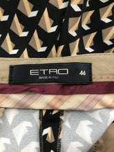 Etro Black & Gold Geometric Trousers 46
