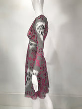 Roberto Cavalli Class V Neck Printed Mesh Empire Bodice Dress