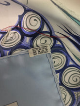 SOLD Hermes Ceramique Ottomane Laurence Bourthoumieux Blue Silk Twill Scarf 35 x 35