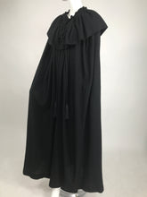 Vintage Yves Saint Laurent Black Wool Cape 1970s