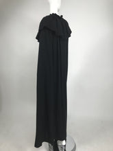Vintage Yves Saint Laurent Black Wool Cape 1970s