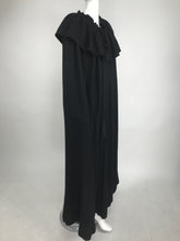Vintage Yves Saint Laurent Black Wool Cape 1970s
