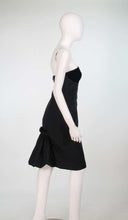 Escada black silk/velvet Bubble Tail Cocktail Dress 1990s
