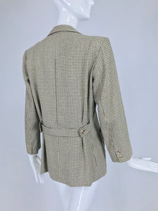Yves Saint Laurent Hounds Tooth Norfolk Jacket 1970s