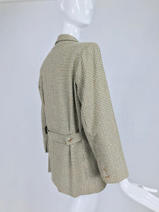 Yves Saint Laurent Hounds Tooth Norfolk Jacket 1970s
