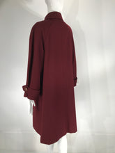 Hermes Classic Burgundy Wool Twill Over Coat