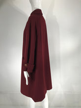 Hermes Classic Burgundy Wool Twill Over Coat