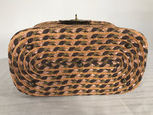 Eric Javits Woven Raffia, Cord & Leather Handbag