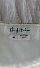 Mary McFadden white halter neck beaded gown 1970s