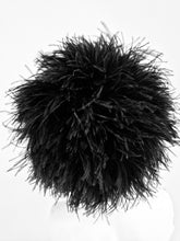 SOLD Black Marabou Feather Hat 1960s