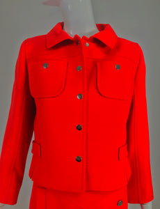 Vintage Andre Courreges Mod Two Piece Suspender Dress and Jacket 1960s