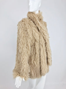 SOLD Arissa France Bone Faux Fur Jacket and Scarf 1980s