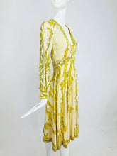 SOLD Emilio Pucci Silk jersey Print V Neck Dress 1970s