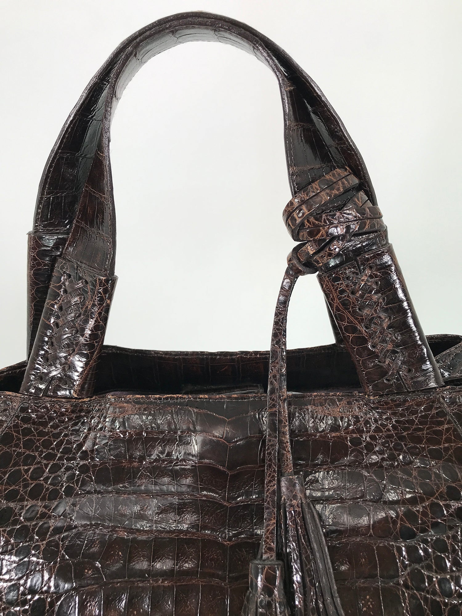 Nancy Gonzalez Crocodile Handle Bag