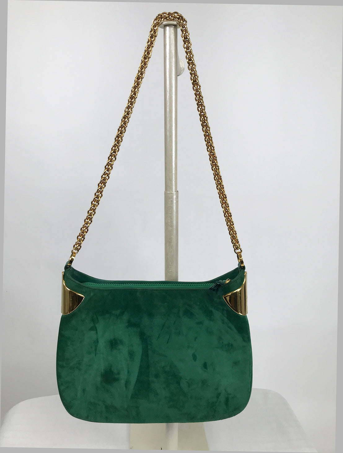 Gucci green sales suede handbag