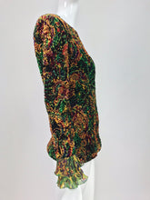 Lanvin ruched velvet fitted top 1980s