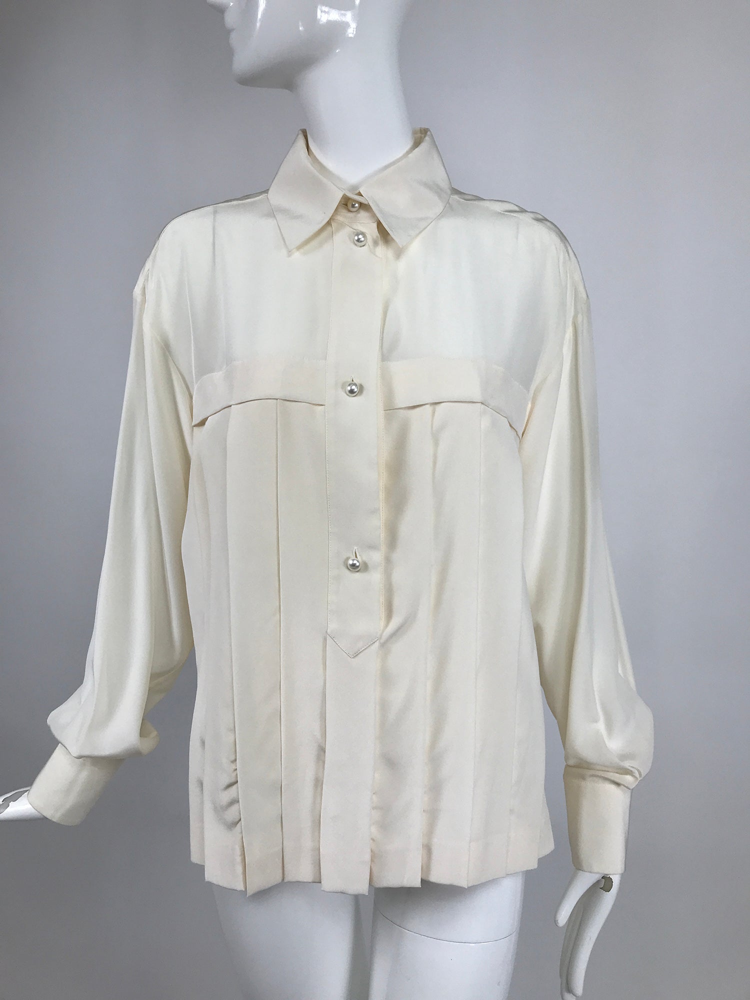 vintage chanel white dress shirt