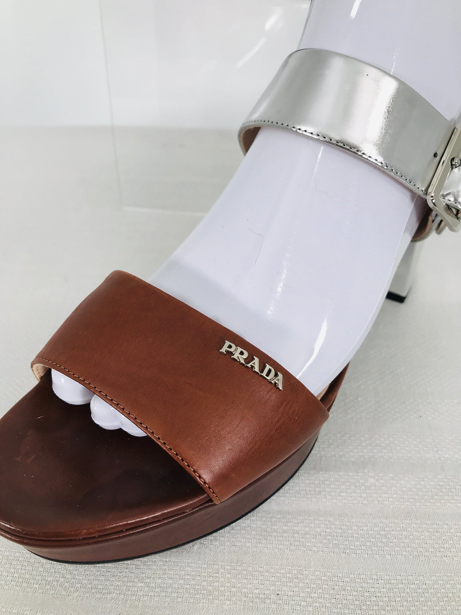 Prada open shop toe sandals