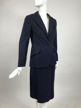 Vintage Maggy Rouff Couture Pin Stripe Skirt Suit Early 1950s