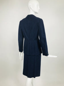 Vintage Maggy Rouff Pin Stripe Skirt Suit Early 1950s