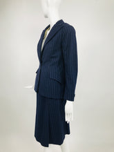 Vintage Maggy Rouff Couture Pin Stripe Skirt Suit Early 1950s