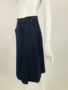 Vintage Maggy Rouff Couture Pin Stripe Skirt Suit Early 1950s