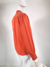 Yves Saint Laurent Rive Gauche Orange Cotton Gauze Blouse 1960s