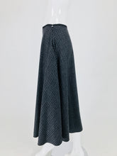 SOLD Lanvin Hiver 2015 Bias Cut Plaid Wool Maxi Skirt 42