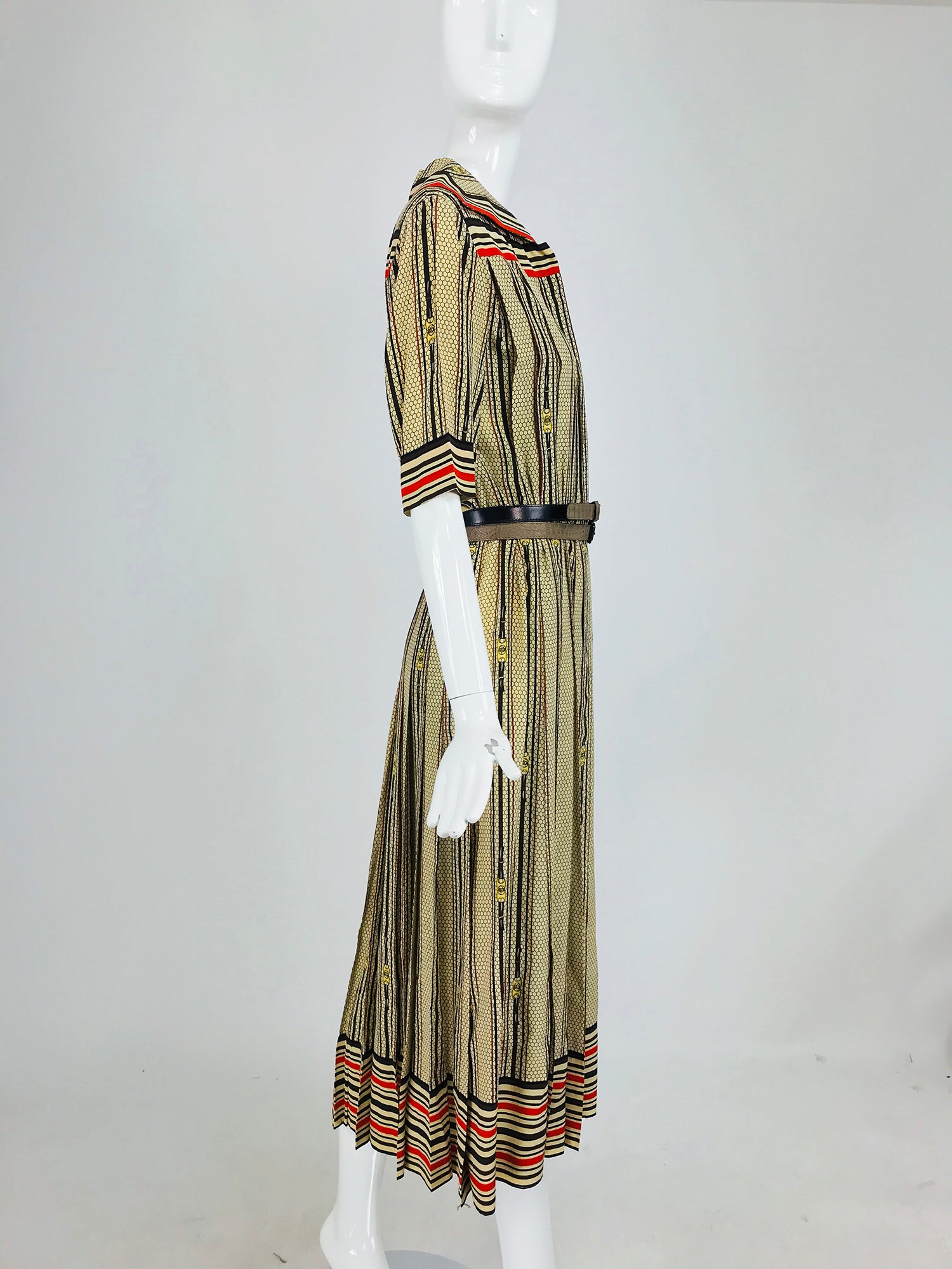vintage gucci dress SOLD G Silk Shirtwaist Rare Logo Print 1970s – Palm Beach Care instructions Category:Black - Short OP Last Minute Halloween Costume tops/knitwear