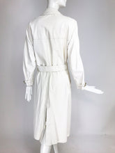 SOLD Samuel Robert White Soft Leather Trench Coat 1960s