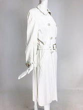 SOLD Samuel Robert White Soft Leather Trench Coat 1960s