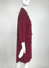 Vintage Burgundy Suede and Leather Coat 1960s