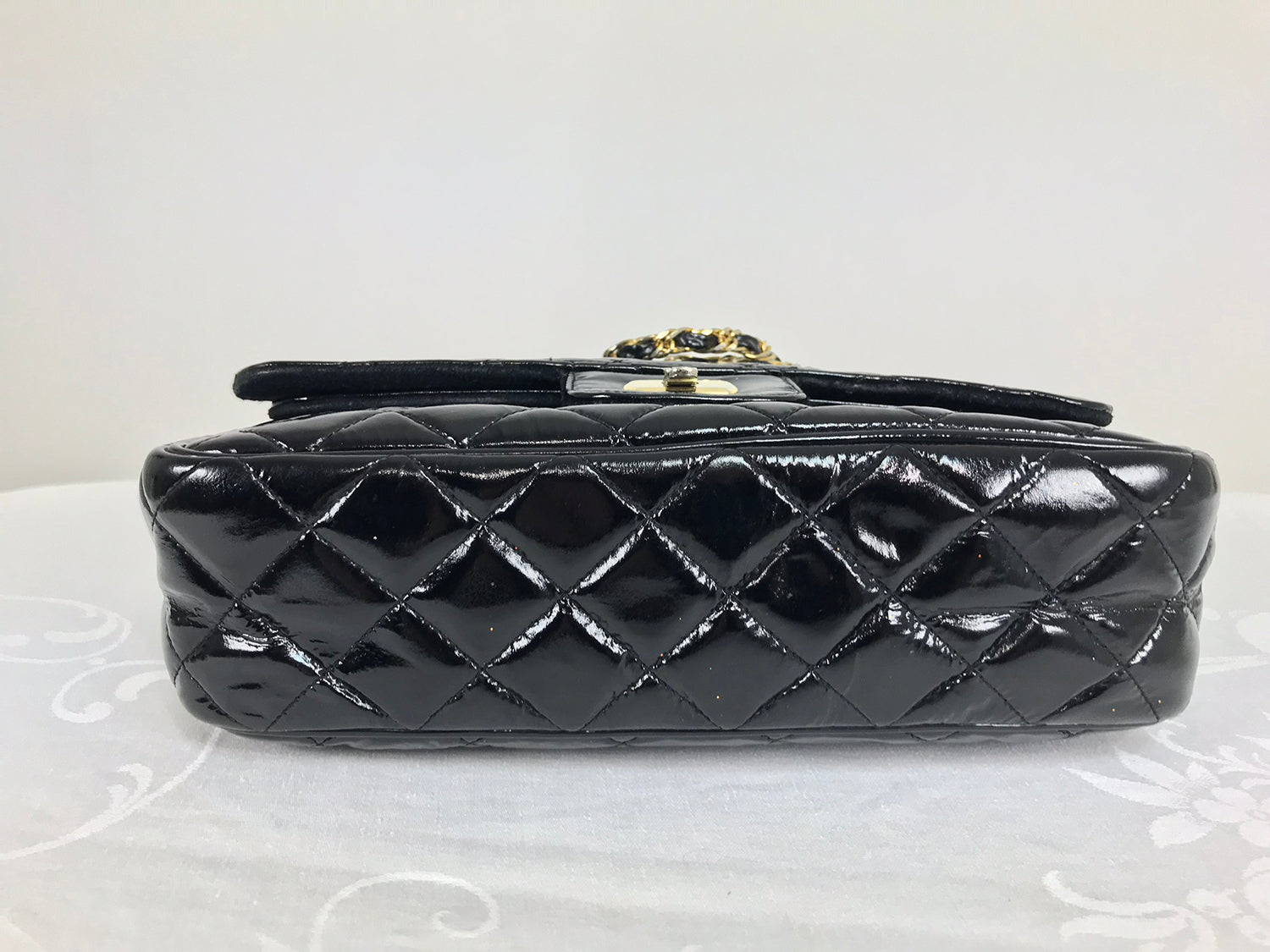 Vintage Jay Herbert Quilted Flap Black Patent Leather Chain Handbag 19 – Palm  Beach Vintage