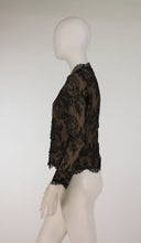 SOLD Romantic black Chantilly lace blouse 1930s