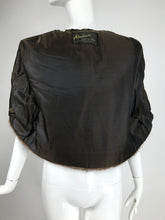 Vintage 1950s Dark Mink Cape with Pocket Fronts