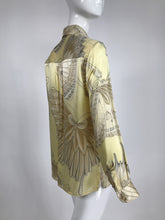 Vintage Salvatore Ferragamo Iconic Silk Satin Butterfly Blouse 1970s