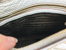 Prada Vitello Daino Double Compartment Leather Crossbody Bag