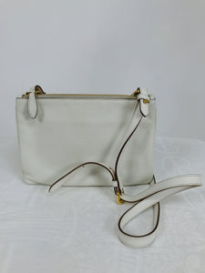 Prada Vitello Daino Double Compartment Leather Crossbody Bag