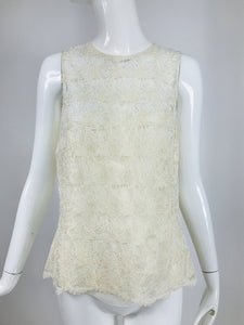 Akris Cream Lace Tunic Top New With Tags  10