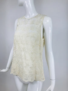Akris Cream Lace Tunic Top New With Tags  10