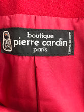 Boutique Pierre Cardin Paris Red Wool Space Age Jacket 1960s Rare Label