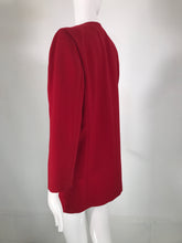 Boutique Pierre Cardin Paris Red Wool Space Age Jacket 1960s Rare Label