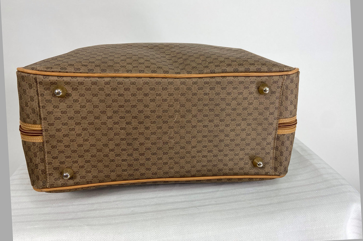 Vintage Gucci Carry On Luggage With Monogram Print