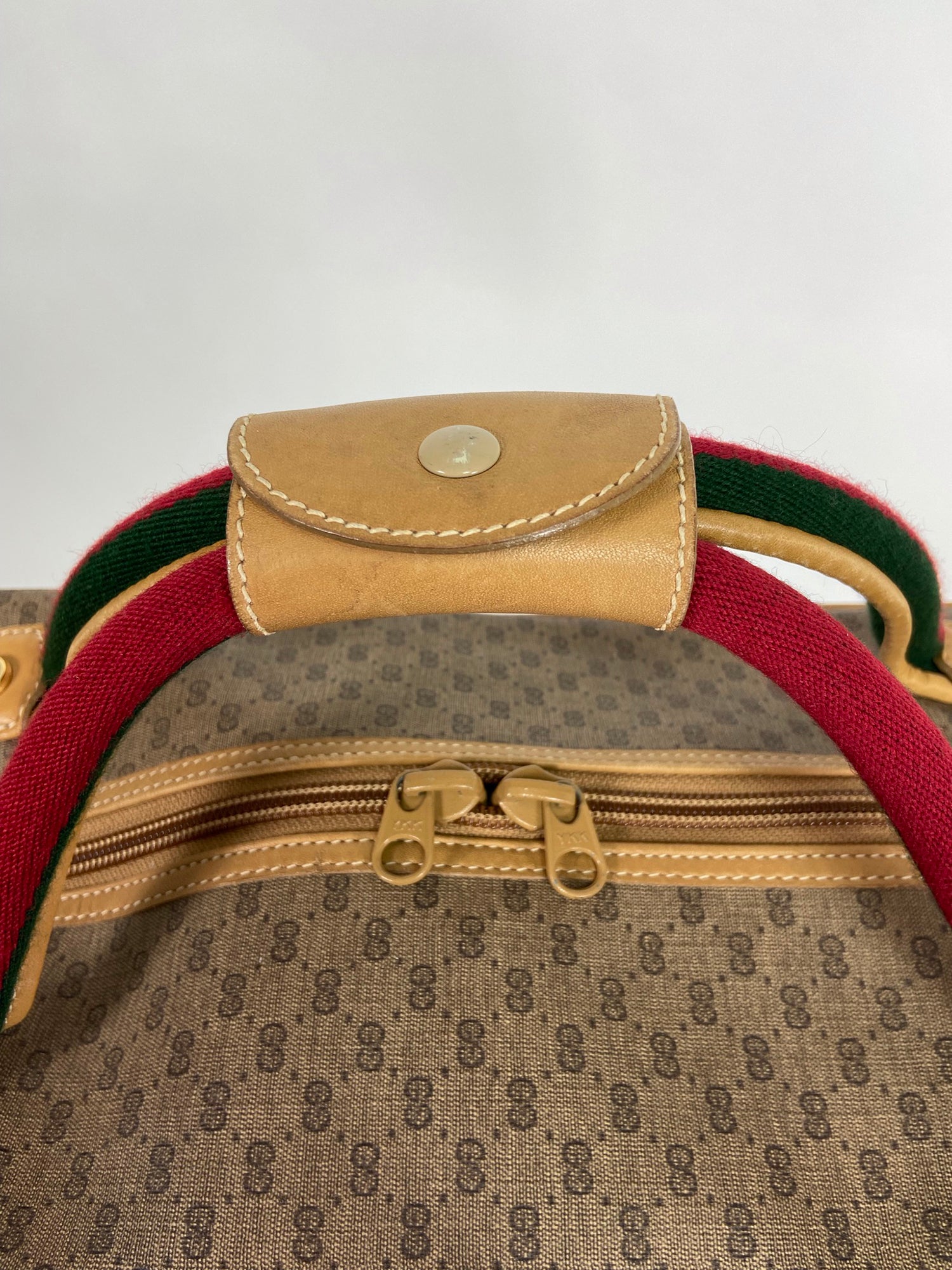 Gucci, Bags, Vintage Gucci Monogram Vinyl Canvas Carry On Suit Case